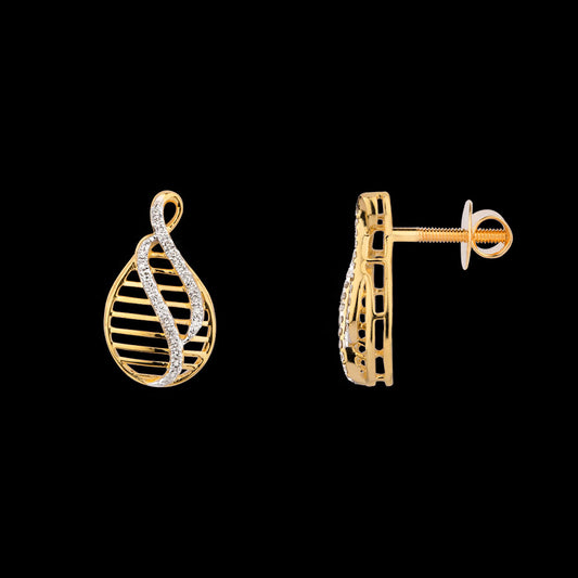 14K Yellow Gold Diamond Earrings - 0.218ct VVS-VS-IJ