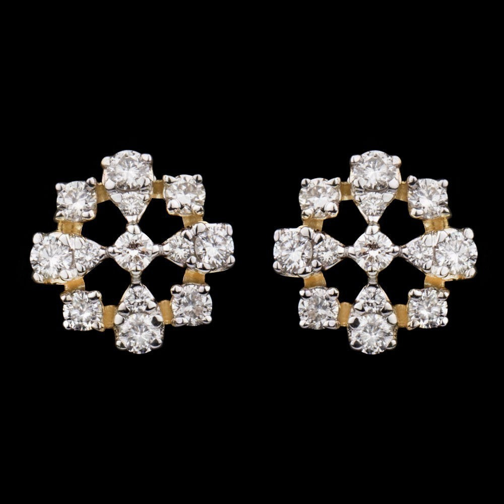 14K Yellow Gold Diamond Earrings - 0.38ct VVS-VS-GH
