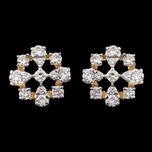 14K Yellow Gold Diamond Earrings - 0.38ct VVS-VS-GH