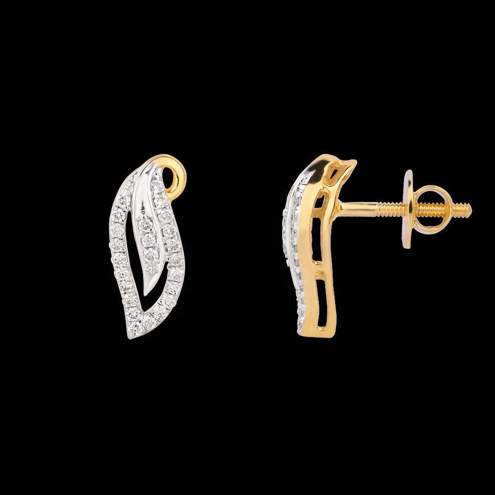 14K Yellow Gold Diamond Earrings - 0.232ct VVS-VS-IJ
