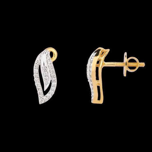 14K Yellow Gold Diamond Earrings - 0.232ct VVS-VS-IJ