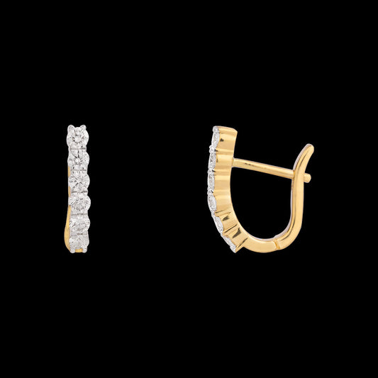 14K Yellow Gold Diamond Earrings - 0.78ct VS-GH