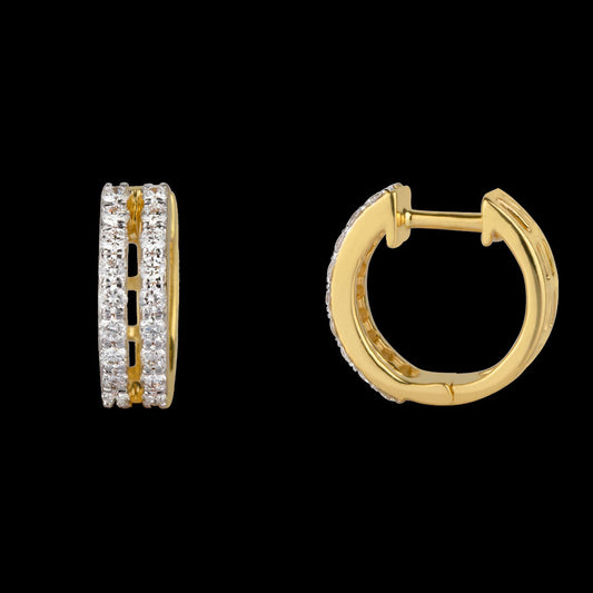 14K Rose Gold Diamond Earrings - 0.546ct VVS-VS-GH