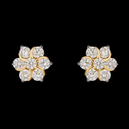 14K Yellow Gold Diamond Earrings - 1.11ct VVS-VS-HI
