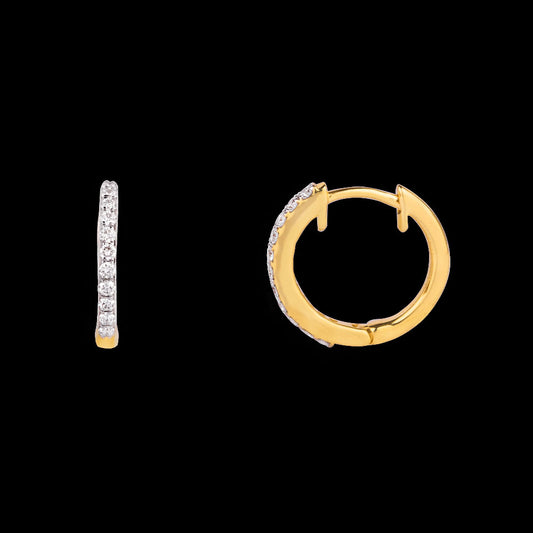 14K Yellow Gold Diamond Earrings - 0.23ct VVS-VS-GH