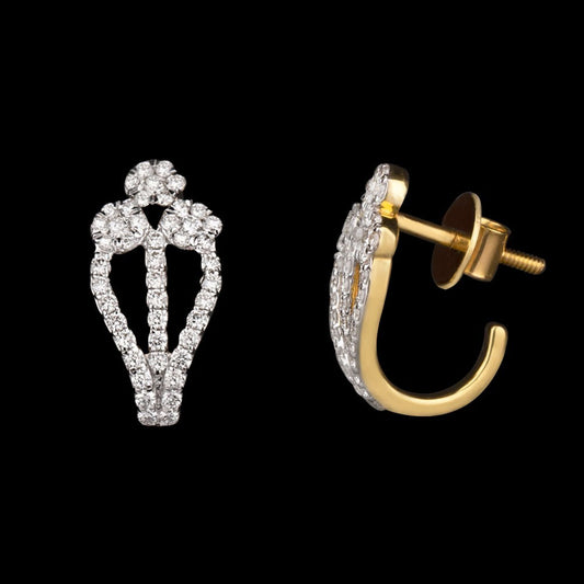 14K Yellow Gold Diamond Earrings - 0.48ct VVS-VS-GH
