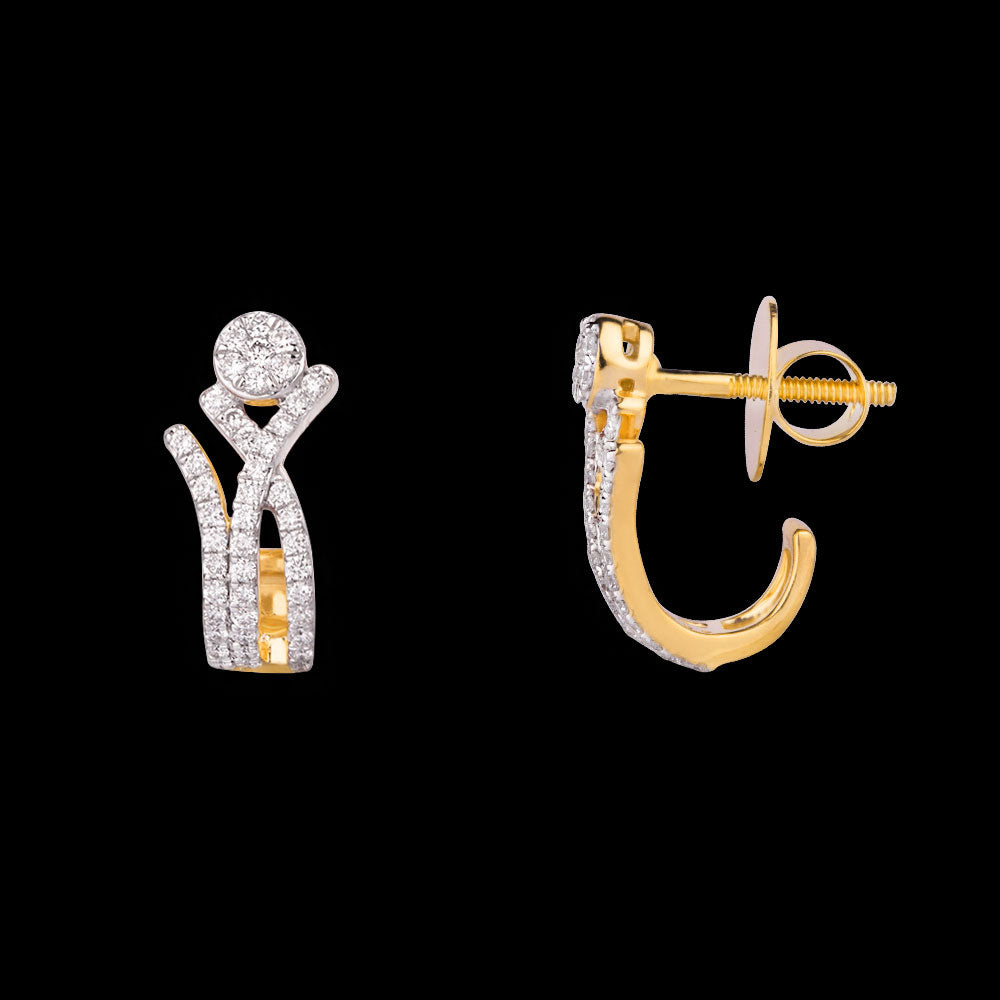 14K Yellow Gold Diamond Earrings - 0.51ct VVS-VS-GH