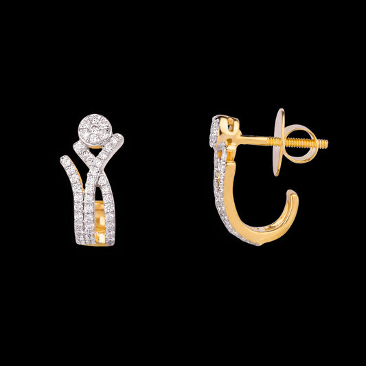 14K Yellow Gold Diamond Earrings - 0.51ct VVS-VS-GH