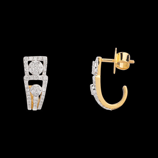 14K Yellow Gold Diamond Earrings - 0.71ct VVS-VS-GH