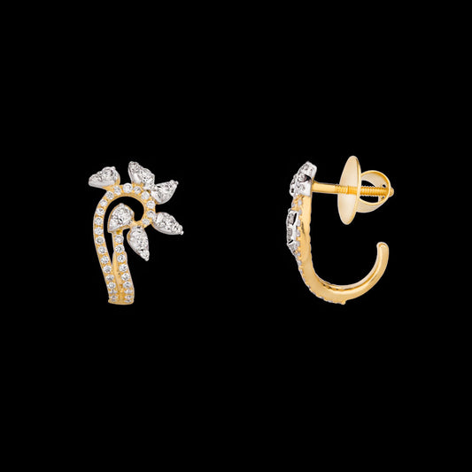 14K Yellow Gold Diamond Earrings - 0.61ct VVS-VS-GH