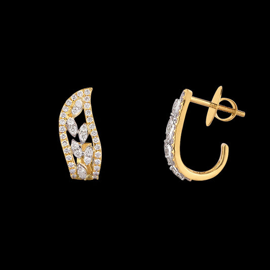 14K Yellow Gold Diamond Earrings - 0.67ct VVS-VS-GH