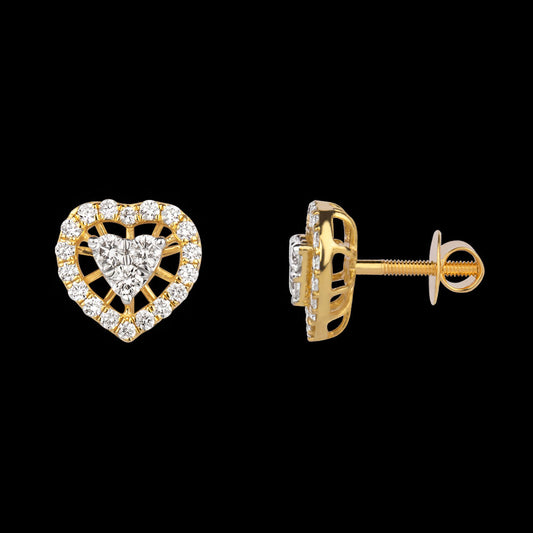14K Yellow Gold Diamond Earrings - 0.67ct VVS-VS-GH
