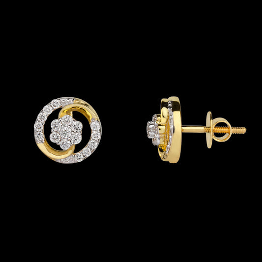 14K Yellow Gold Diamond Earrings - 0.52ct VVS-VS-GH
