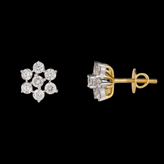 14K Yellow Gold Diamond Earrings - 1.13ct VVS-VS-HI