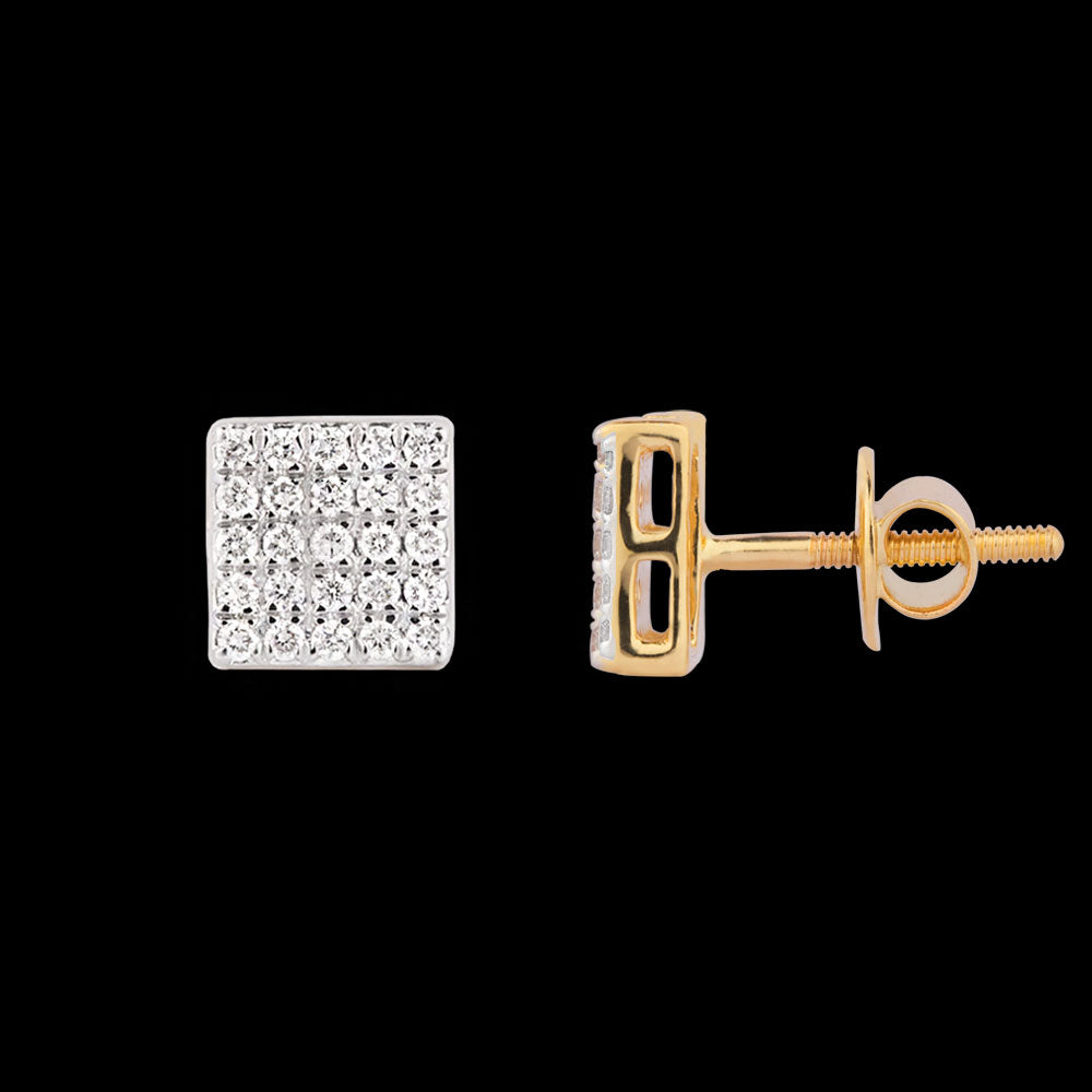 14K Yellow Gold Diamond Earrings - 0.297ct VS-SI-FG