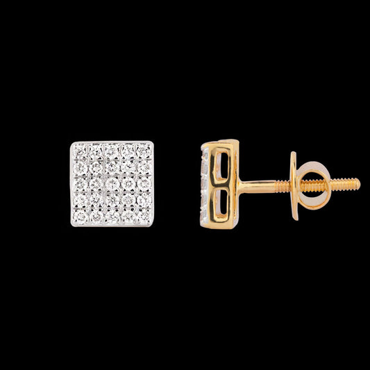 14K Yellow Gold Diamond Earrings - 0.297ct VS-SI-FG