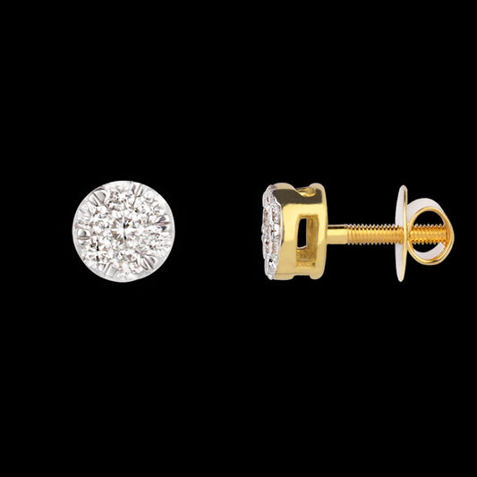 14K Yellow Gold Diamond Earrings - 0.25ct VS-SI-GH