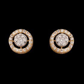 14K Yellow Gold Diamond Earrings - 0.56ct VVS-VS-GH