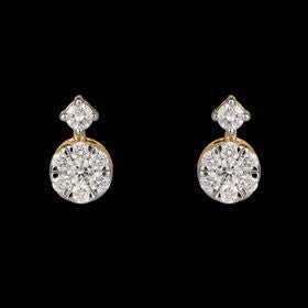14K Yellow Gold Diamond Earrings - 0.36ct VVS-VS-GH