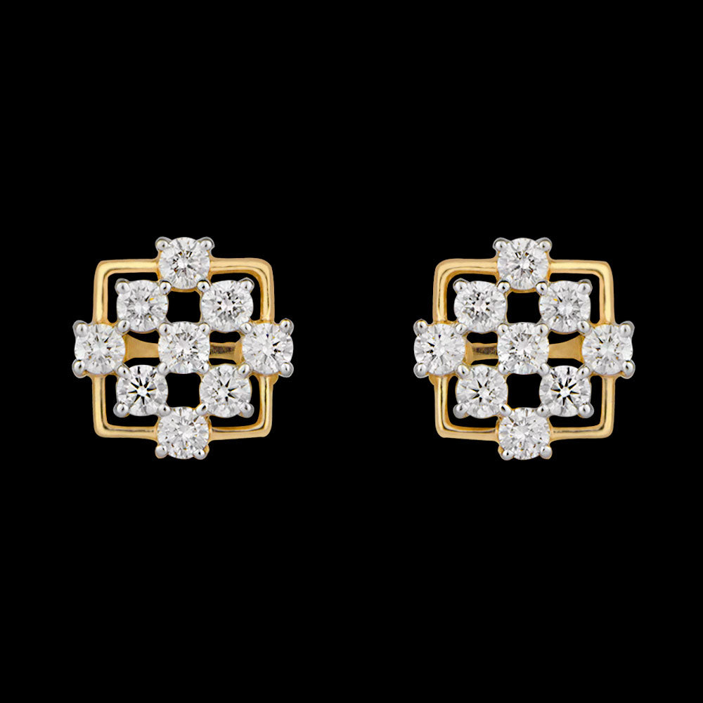 18K Yellow Gold Diamond Earrings - 0.534ct VVS-VS-GH