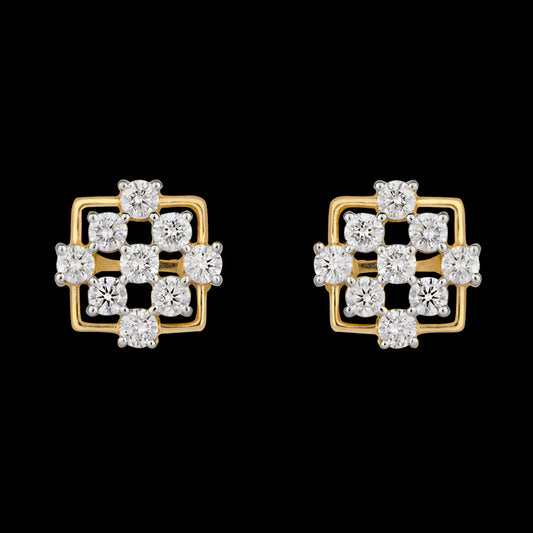 18K Yellow Gold Diamond Earrings - 0.534ct VVS-VS-GH