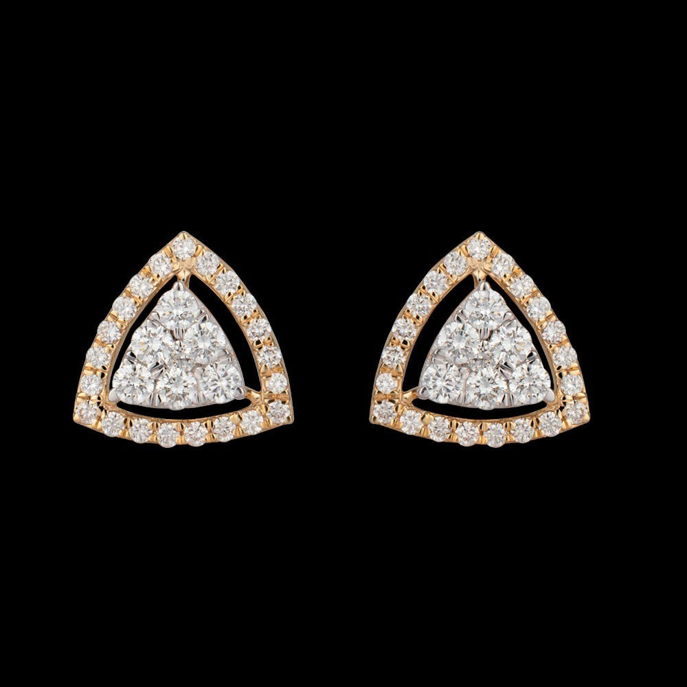 14K Yellow Gold Diamond Earrings - 1.13ct VVS-VS-GH