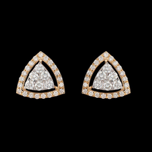 14K Yellow Gold Diamond Earrings - 1.13ct VVS-VS-GH