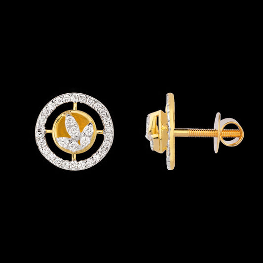 14K Yellow Gold Diamond Earrings - 0.29ct VS-SI-FG