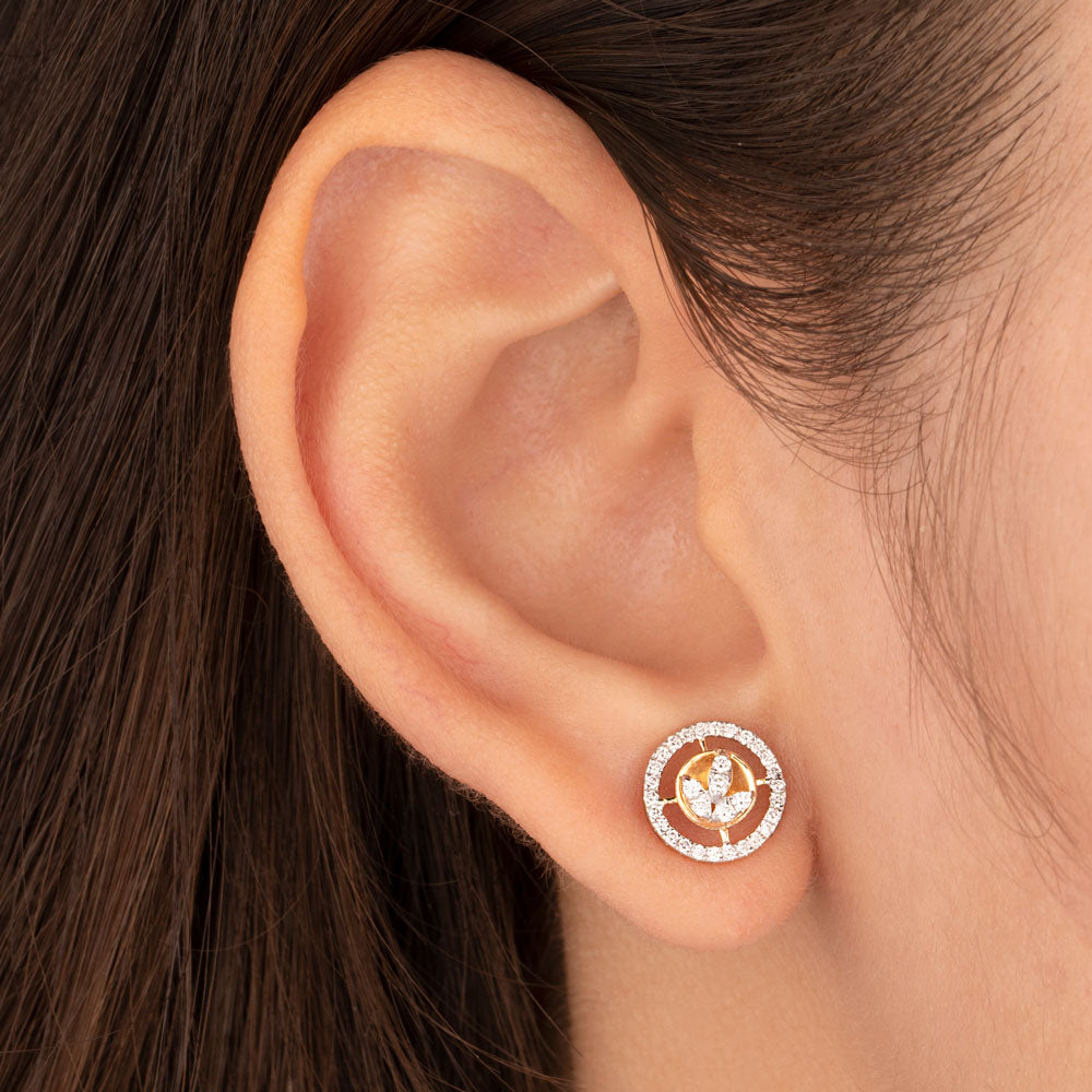 14K Yellow Gold Diamond Earrings - 0.29ct VS-SI-FG