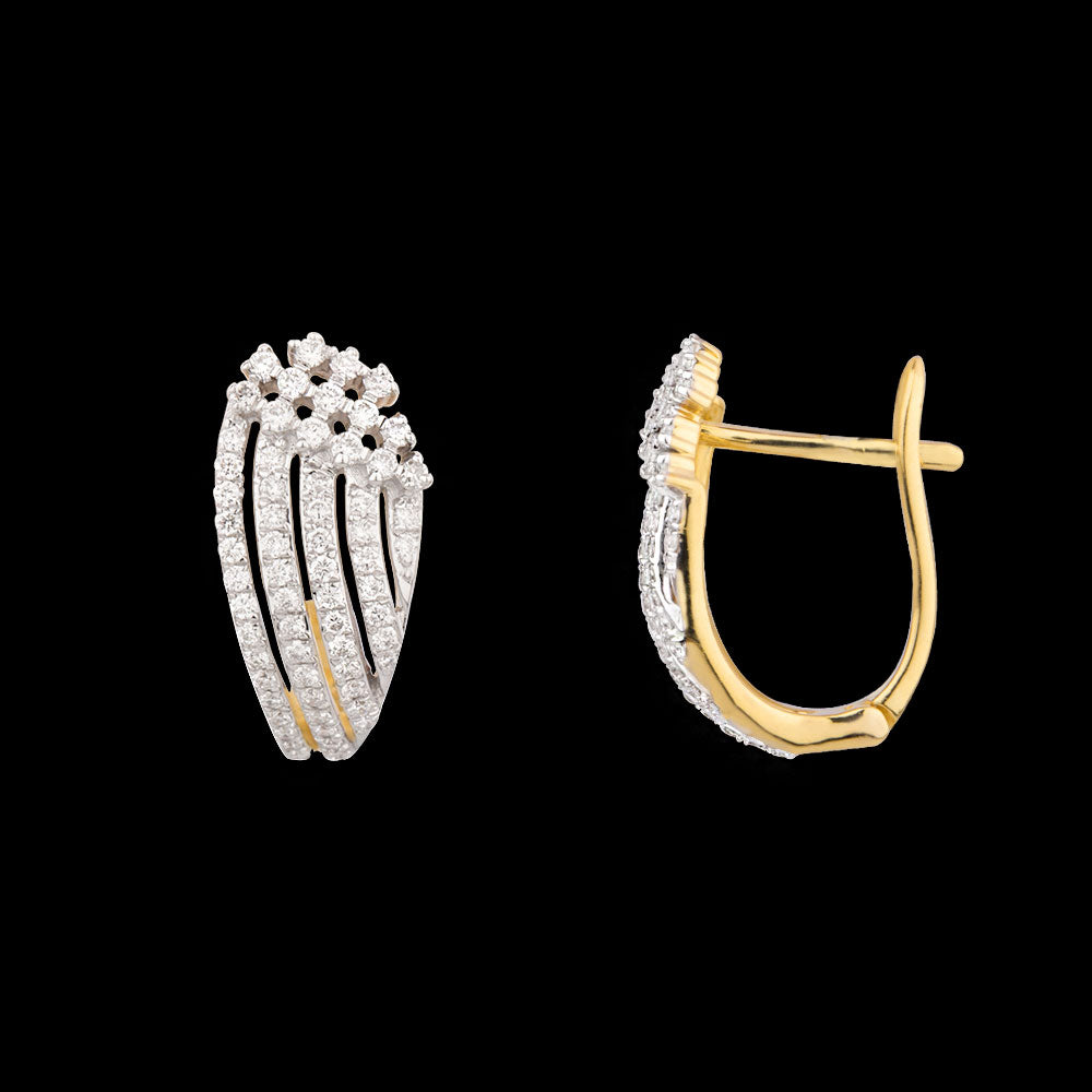 14K Yellow Gold Diamond Earrings - 0.685ct VS-SI-FG