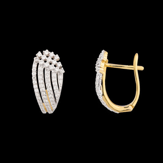 14K Yellow Gold Diamond Earrings - 0.685ct VS-SI-FG