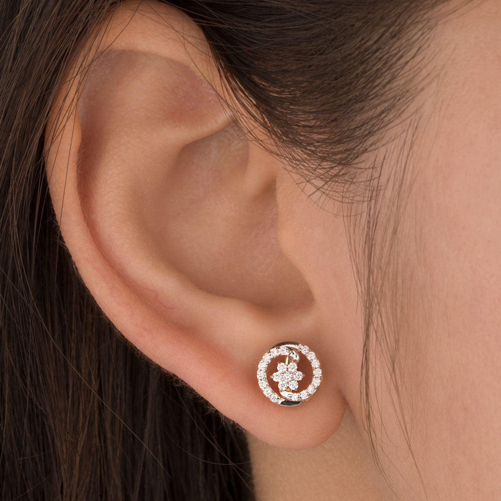 14K Yellow Gold Diamond Earrings - 0.256ct VS-SI-FG