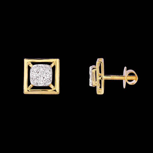 14K Yellow Gold Diamond Earrings - 0.667ct VS-GH