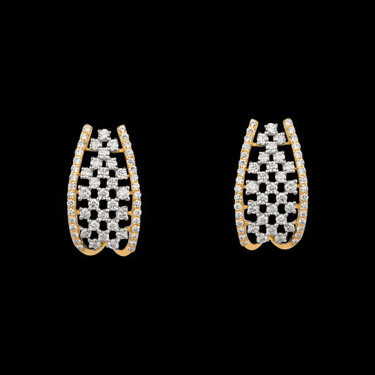 14K Yellow Gold Diamond Earrings - 1.006ct VVS-VS-GH