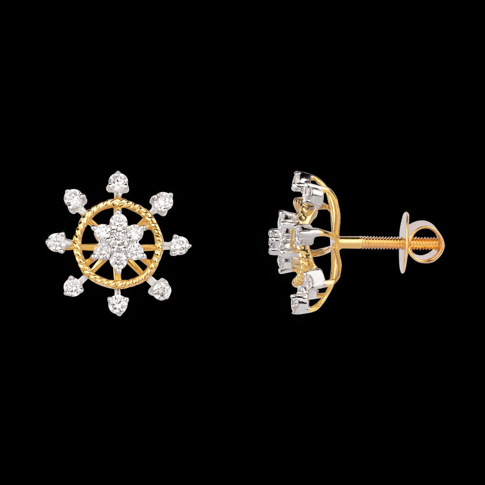 14K Yellow Gold Diamond Earrings - 0.64ct VVS-VS-GH