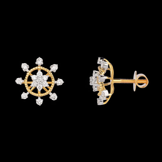 14K Yellow Gold Diamond Earrings - 0.64ct VVS-VS-GH