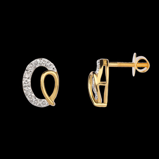 14K Yellow Gold Diamond Earrings - 0.48ct VVS-VS-GH