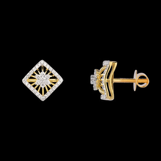 14K Yellow Gold Diamond Earrings - 1.23ct VVS-VS-GH