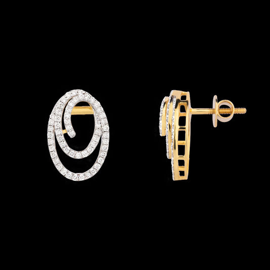 14K Yellow Gold Diamond Earrings - 0.633ct VS-SI-FG