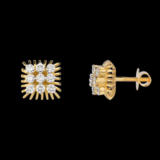 14K Yellow Gold Diamond Earrings - 0.67ct VVS-VS-JK