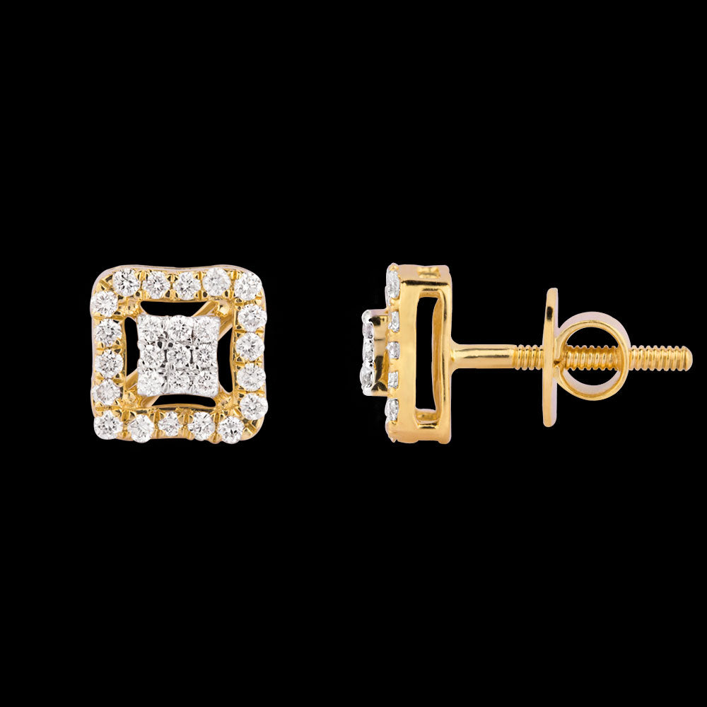18K Rose Gold Diamond Earrings - 0.323ct VS-SI-FG