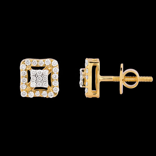 18K Rose Gold Diamond Earrings - 0.323ct VS-SI-FG