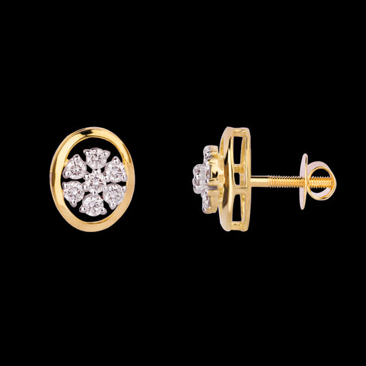 14K Yellow Gold Diamond Earrings - 0.385ct VVS-VS-HI