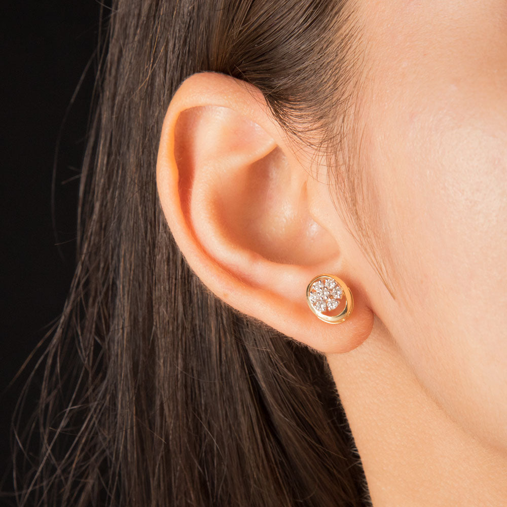 14K Yellow Gold Diamond Earrings - 0.385ct VVS-VS-HI