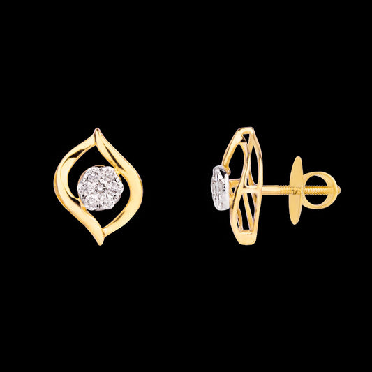 18K Yellow Gold Diamond Earrings - 0.297ct VVS-VS-GH
