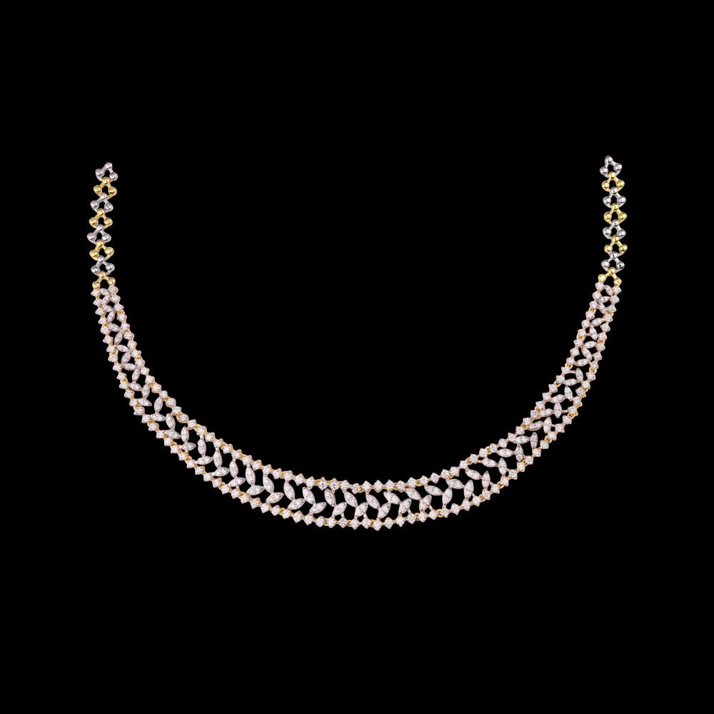 14K Yellow Gold Diamond Necklace - 5.27ct VVS-VS-HI