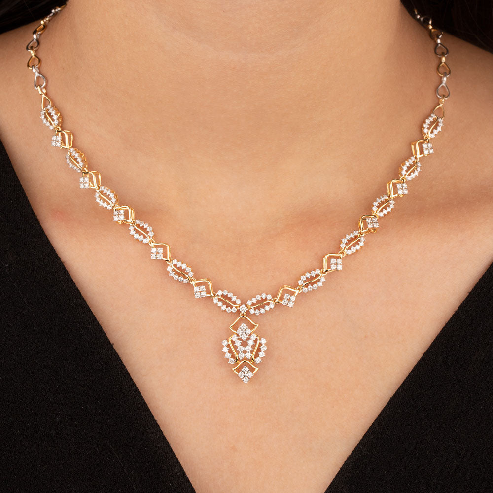 14K Yellow Gold Diamond Necklace - 1.93ct VVS-VS-GH