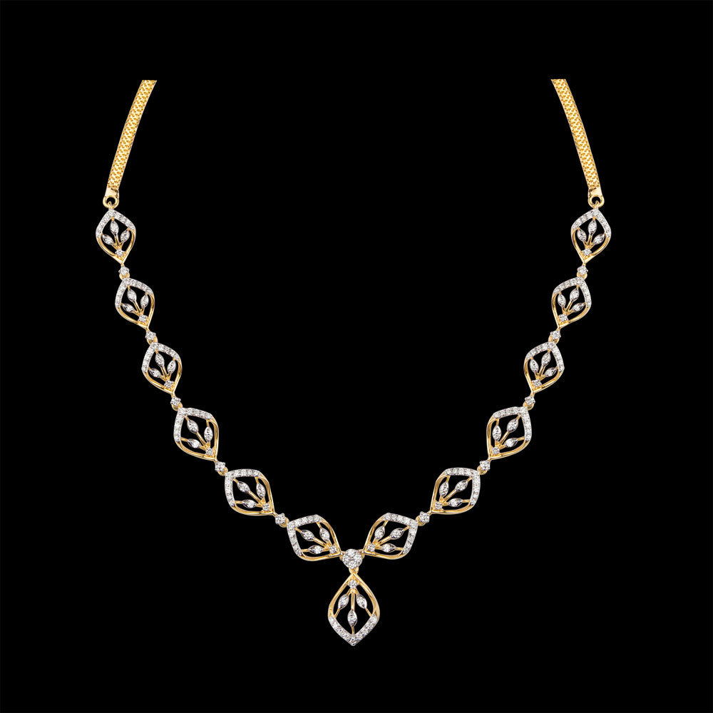 18K Yellow Gold Diamond Necklace - 2.116ct VVS-VS-GH