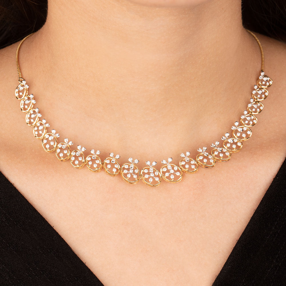 14K Yellow Gold Diamond Necklace - 2.07ct VVS-VS-GH