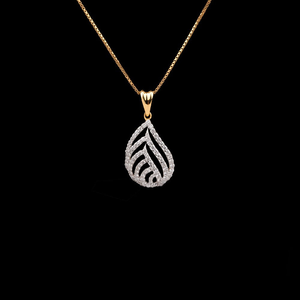 14K Yellow Gold Diamond Pendant - 0.82ct VVS-VS-GH